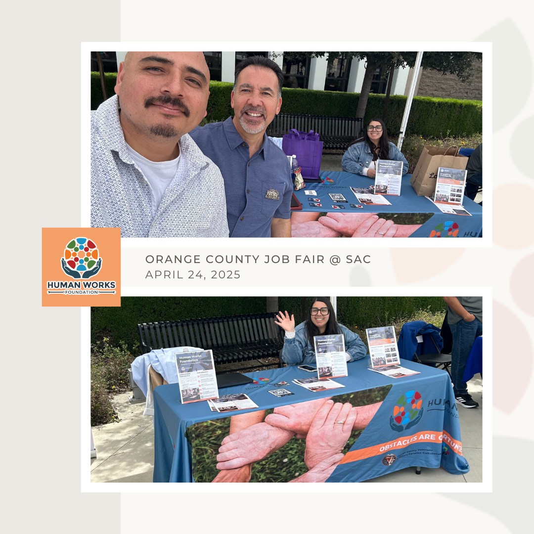 Our team at Human Works Foundation had an incredible time connecting with students and job seekers at the Orange County Job Fair held at Santa Ana College last week! We are grateful for the opportunity to share our services and resources to support their career journeys. Thank you Santa Ana College for this opportunity! 

#HumanWorksFoundation #OCJobFair #SantaAnaCollege #CareerSupport #CommunityEngagement